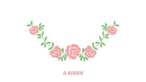 Flowers embroidery designs - Roses embroidery design machine embroidery pattern - entwined roses Kitchen Towel file - instant download pes