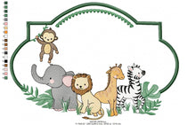 Carica l&#39;immagine nel visualizzatore di Gallery, Safari embroidery designs - Animals embroidery design machine embroidery pattern - Elephant embroidery file - Zebra Lion Monkey Giraffe pes
