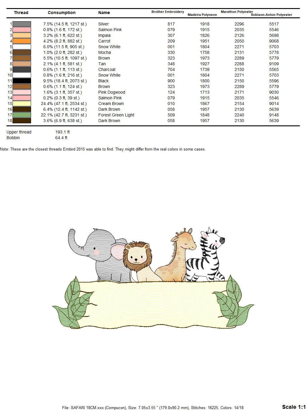 Safari embroidery designs - Animals embroidery design machine embroidery pattern - Elephant embroidery file - Zebra Lion Giraffe wildlife
