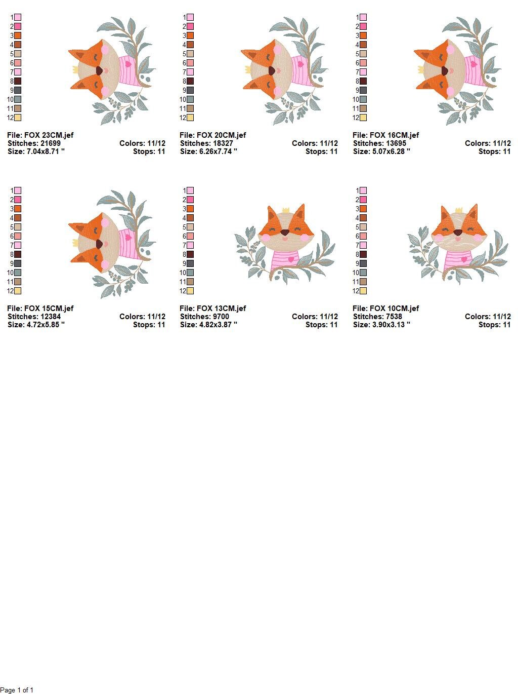 Fox embroidery designs - Red Fox embroidery design machine embroidery pattern - Woodland Animal embroidery file - Baby boy Marcia Embroidery