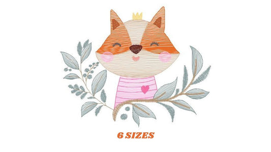 Fox embroidery designs - Red Fox embroidery design machine embroidery pattern - Woodland Animal embroidery file - Baby boy Marcia Embroidery