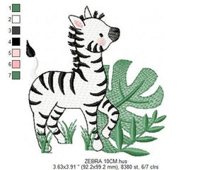 Zebra embroidery designs - Animal embroidery design machine embroidery pattern - Safari embroidery file - instant digital download pes jef