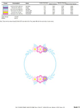 Load image into Gallery viewer, Monogram Frame embroidery designs - Flower embroidery design machine embroidery pattern - Floral frame embroidery file - instant download
