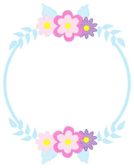 Monogram Frame embroidery designs - Flower embroidery design machine embroidery pattern - Floral frame embroidery file - instant download Marcia Embroidery