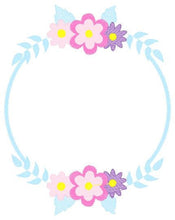 Load image into Gallery viewer, Monogram Frame embroidery designs - Flower embroidery design machine embroidery pattern - Floral frame embroidery file - instant download
