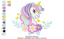 Cargar imagen en el visor de la galería, Unicorn embroidery designs - Baby Girl embroidery design machine embroidery pattern - Unicorns embroidery file - Fairy tale magical Fantasy
