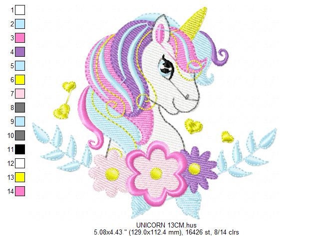 Unicorn embroidery designs - Baby Girl embroidery design machine embroidery pattern - Unicorns embroidery file - Fairy tale magical Fantasy Marcia Embroidery
