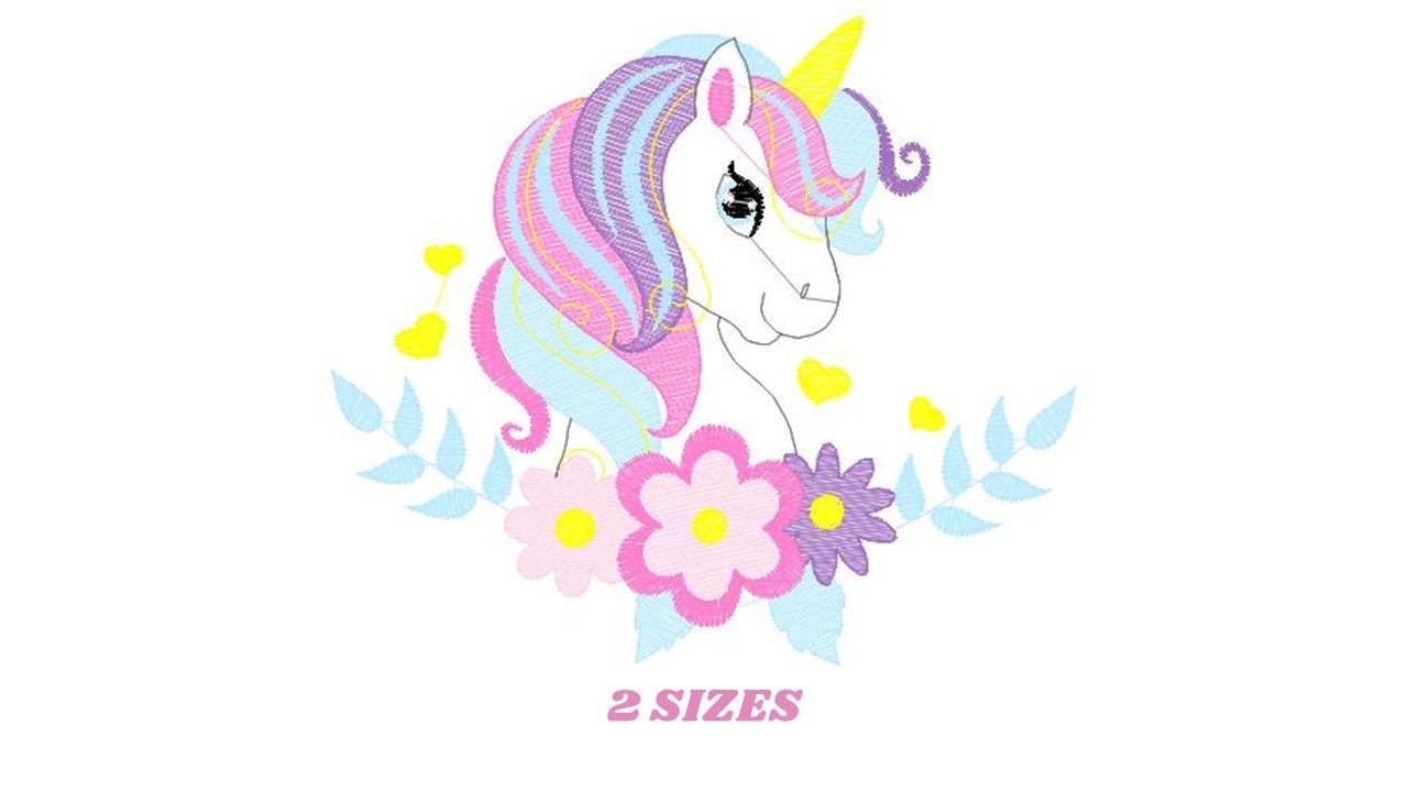 Unicorn embroidery designs - Baby Girl embroidery design machine embroidery pattern - Unicorns embroidery file - Fairy tale magical Fantasy Marcia Embroidery
