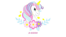 Carica l&#39;immagine nel visualizzatore di Gallery, Unicorn embroidery designs - Baby Girl embroidery design machine embroidery pattern - Unicorns embroidery file - Fairy tale magical Fantasy
