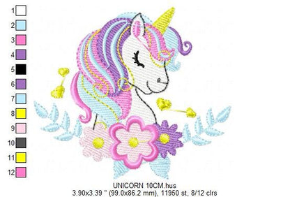 Unicorn embroidery designs - Baby Girl embroidery design machine embroidery pattern - Unicorns embroidery file - Fairy tale magical Fantasy Marcia Embroidery