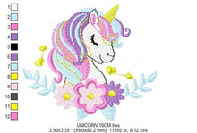 Laden Sie das Bild in den Galerie-Viewer, Unicorn embroidery designs - Baby Girl embroidery design machine embroidery pattern - Unicorns embroidery file - Fairy tale magical Fantasy
