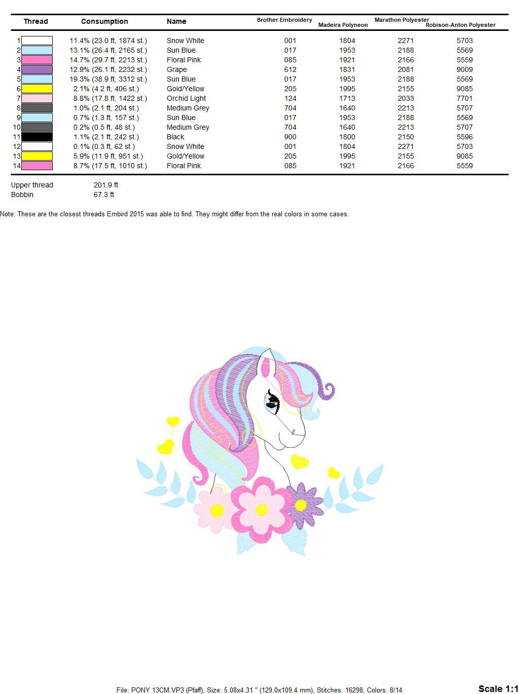 Horse embroidery design - Girl Pony embroidery designs machine embroidery pattern - Pony with flowers embroiery file - instant download pes - Marcia Embroidery