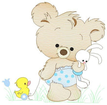 Carica l&#39;immagine nel visualizzatore di Gallery, Bear embroidery designs - Baby boy embroidery design machine embroidery pattern - Cute teddy bear embroidery file - instant download pes jef
