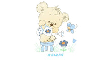 Cargar imagen en el visor de la galería, Bear embroidery designs - Baby boy embroidery design machine embroidery pattern - Cute teddy bear embroidery file - instant download pes jef
