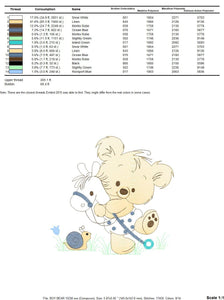 Bear embroidery designs - Baby boy embroidery design machine embroidery pattern - cute teddy bear embroidery file - instant download pes jef