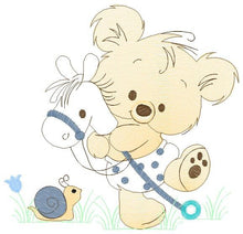 Carica l&#39;immagine nel visualizzatore di Gallery, Bear embroidery designs - Baby boy embroidery design machine embroidery pattern - cute teddy bear embroidery file - instant download pes jef
