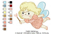 Charger l&#39;image dans la galerie, Fairy embroidery designs - Baby girl embroidery design machine embroidery pattern - Pixie embroidery file - Fairy design Instant Download
