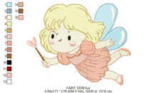 Load image into Gallery viewer, Fairy embroidery designs - Baby girl embroidery design machine embroidery pattern - Pixie embroidery file - Fairy design Instant Download
