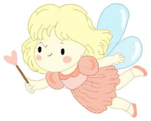 Fairy embroidery designs - Baby girl embroidery design machine embroidery pattern - Pixie embroidery file - Fairy design Instant Download