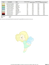 Load image into Gallery viewer, Fairy embroidery designs - Baby girl embroidery design machine embroidery pattern - Fantasy Pixie embroidery file - instant digital download
