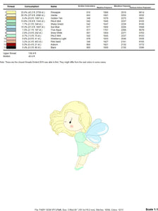 Fairy embroidery designs - Baby girl embroidery design machine embroidery pattern - Fantasy Pixie embroidery file - instant digital download