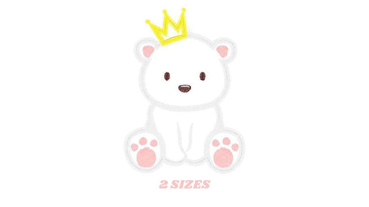 Bear embroidery designs - Polar Bear embroidery design machine embroidery pattern - King Bear applique design - Baby boy embroidery file pes Marcia Embroidery