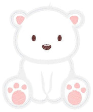 Laden Sie das Bild in den Galerie-Viewer, Polar Bear embroidery designs - Teddy embroidery design machine embroidery pattern - Polar Bear applique design - Baby boy embroidery file
