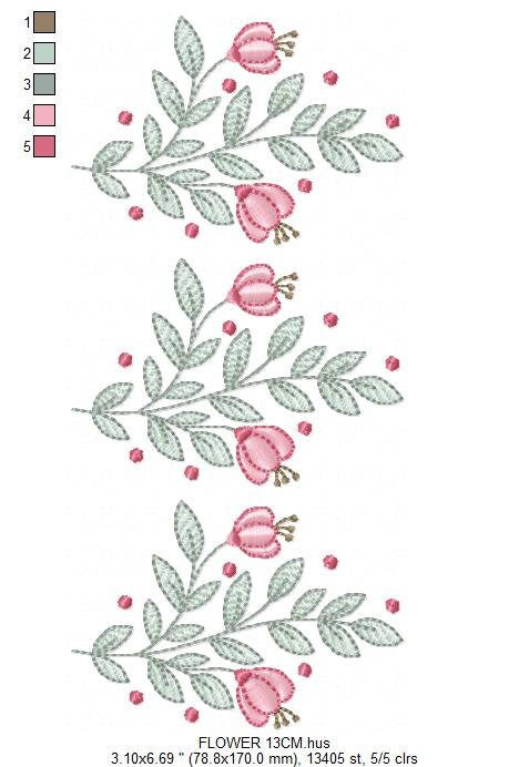 Flowers embroidery designs - Magnolia embroidery design machine embroidery pattern - Rose embroidery file - Kitchen towel - instant download Marcia Embroidery