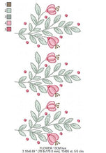 Charger l&#39;image dans la galerie, Flowers embroidery designs - Magnolia embroidery design machine embroidery pattern - Rose embroidery file - Kitchen towel - instant download
