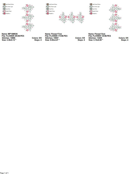Flowers embroidery designs - Magnolia embroidery design machine embroidery pattern - Rose embroidery file - Kitchen towel - instant download Marcia Embroidery