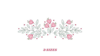 Flowers embroidery designs - Tulip embroidery design machine embroidery pattern - rose embroidery file - tea towel apron kitchen cloth Marcia Embroidery