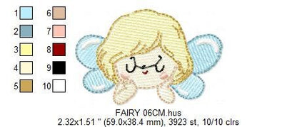 Fairy peek a boo embroidery designs - Baby girl embroidery design machine embroidery pattern - Pixie embroidery file - Fairy download pes Marcia Embroidery