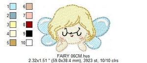 Fairy peek a boo embroidery designs - Baby girl embroidery design machine embroidery pattern - Pixie embroidery file - Fairy download pes