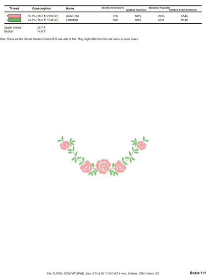 Flowers embroidery designs - Roses embroidery design machine embroidery pattern - entwined roses Kitchen Towel file - instant download pes