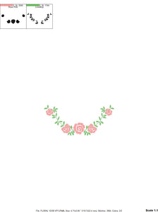 Flowers embroidery designs - Roses embroidery design machine embroidery pattern - entwined roses Kitchen Towel file - instant download pes