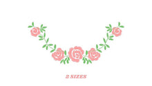 Load image into Gallery viewer, Flowers embroidery designs - Roses embroidery design machine embroidery pattern - entwined roses Kitchen Towel file - instant download pes
