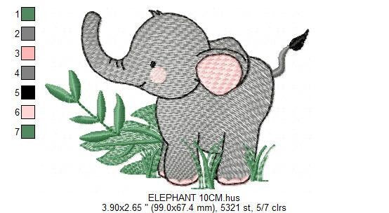 Elephant embroidery designs - Animal embroidery design machine embroidery pattern - Baby boy embroidery file - digital file instant download - Marcia Embroidery