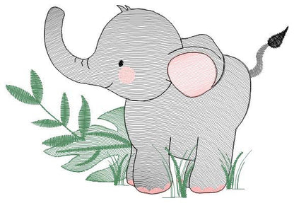Elephant embroidery designs - Animal embroidery design machine embroidery pattern - Baby boy embroidery file - digital file instant download - Marcia Embroidery