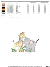 Load image into Gallery viewer, Safari embroidery designs - Animals embroidery design machine embroidery pattern - Elephant embroidery file - Giraffe embroidery download
