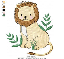 Charger l&#39;image dans la galerie, Lion embroidery designs - Safari embroidery design machine embroidery pattern - Baby boy embroidery file - Lion king embroidery download jef
