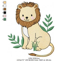 Load image into Gallery viewer, Lion embroidery designs - Safari embroidery design machine embroidery pattern - Baby boy embroidery file - Lion king embroidery download jef
