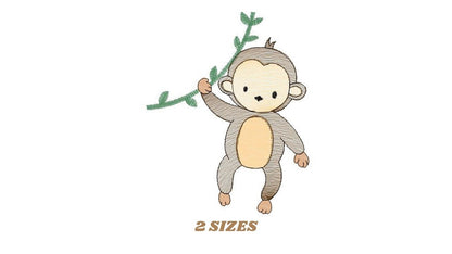 Safari embroidery designs - Monkey embroidery design machine embroidery pattern - Animal embroidery file - Baby boy embroidery download pes Marcia Embroidery