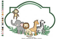 Load image into Gallery viewer, Safari embroidery designs - Animals embroidery design machine embroidery pattern - Elephant embroidery file - Zebra Lion Monkey Giraffe pes
