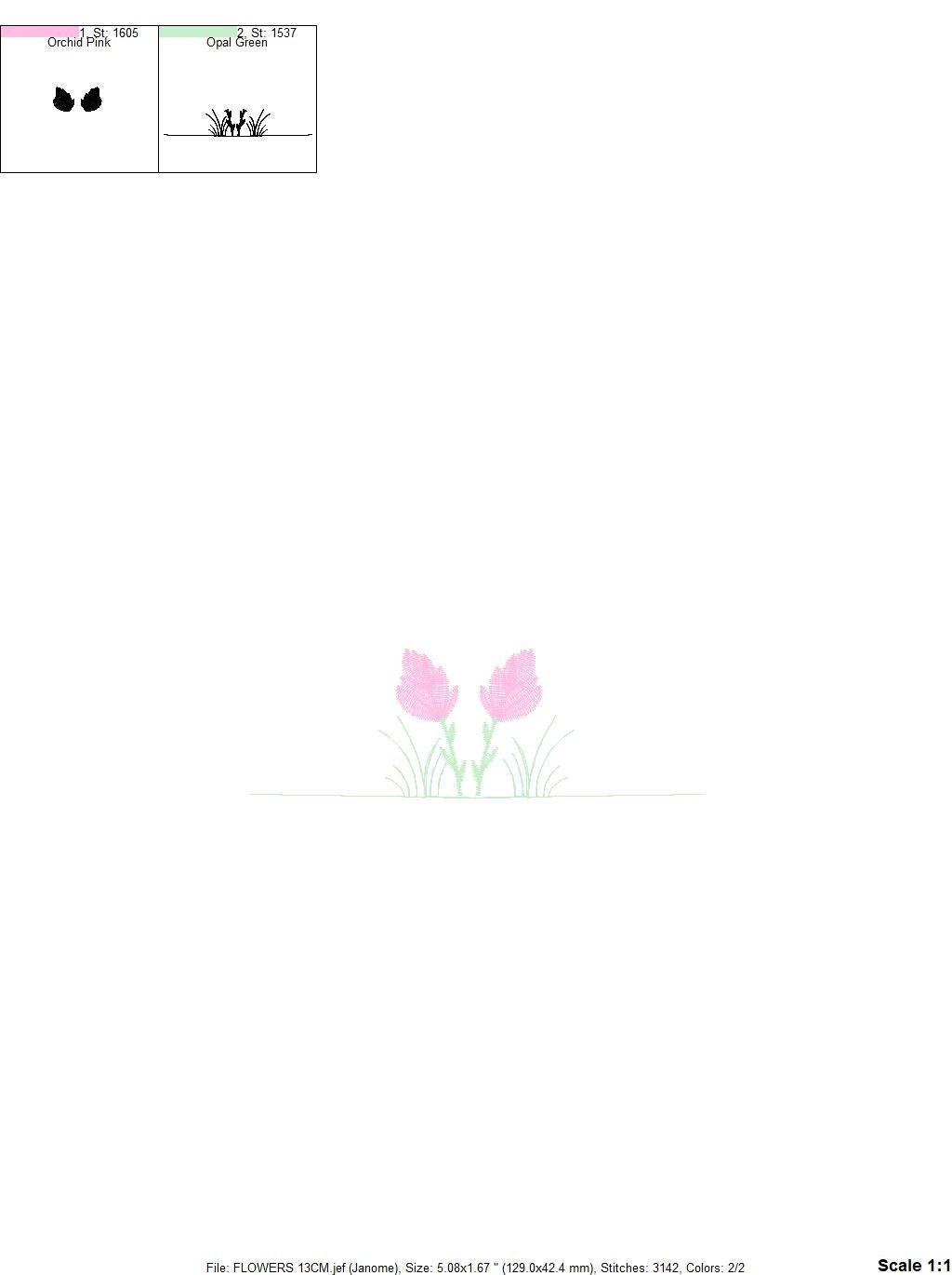 Tulip embroidery designs - Flower embroidery design machine embroidery pattern - Flower garden embroidery file - instant download pes jef Marcia Embroidery