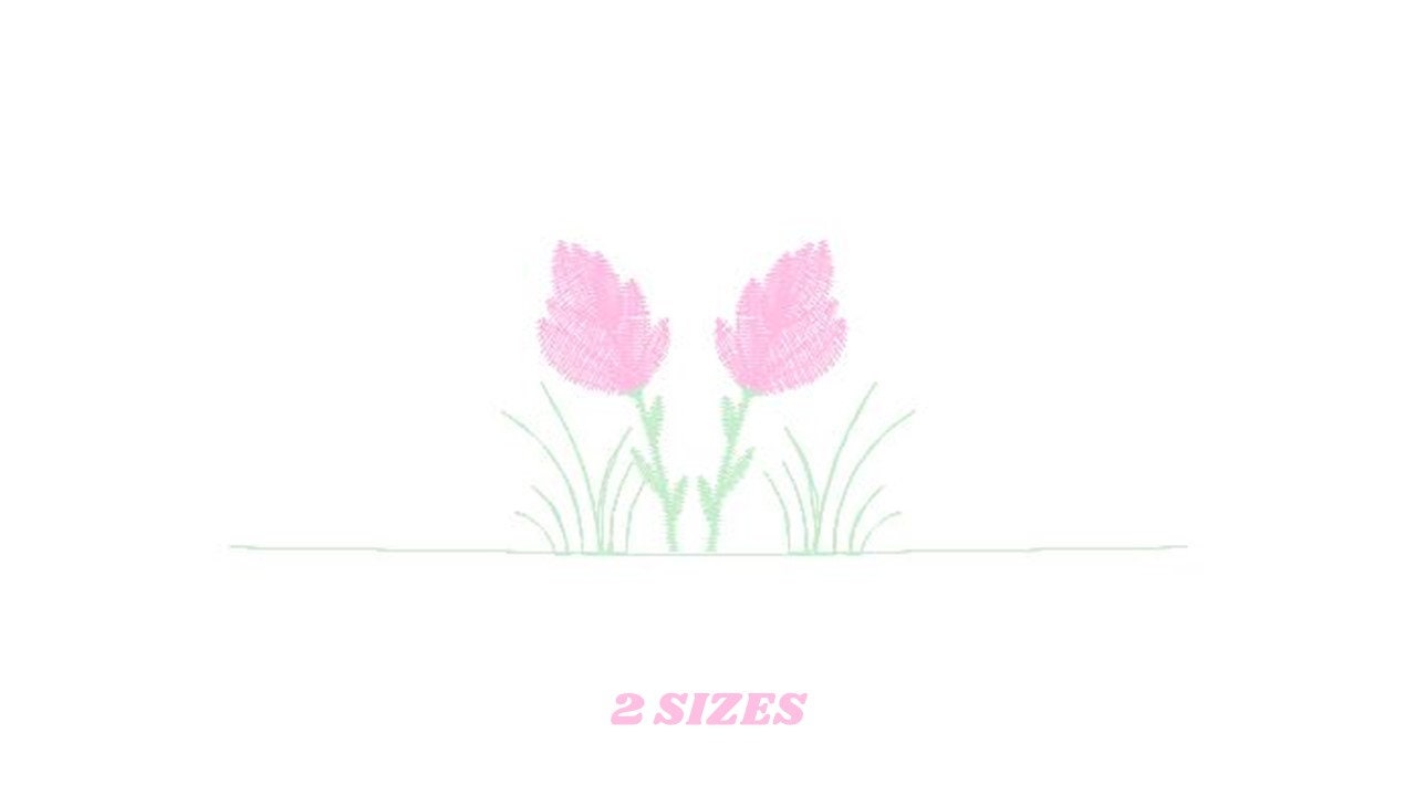 Tulip embroidery designs - Flower embroidery design machine embroidery pattern - Flower garden embroidery file - instant download pes jef Marcia Embroidery