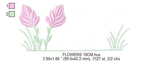 Tulip embroidery designs - Flower embroidery design machine embroidery pattern - Flower garden embroidery file - instant download pes jef Marcia Embroidery