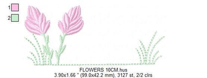 Tulip embroidery designs - Flower embroidery design machine embroidery pattern - Flower garden embroidery file - instant download pes jef Marcia Embroidery