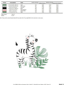 Zebra embroidery designs - Animal embroidery design machine embroidery pattern - Safari embroidery file - instant digital download pes jef