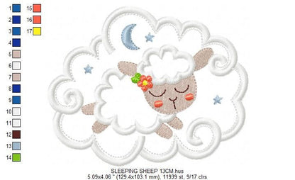 Sheep embroidery design - Lamb embroidery designs machine embroidery pattern - baby embroidery file newborn embroidery sheep applique design - Marcia Embroidery