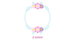 Monogram Frame embroidery designs - Flower embroidery design machine embroidery pattern - Floral frame embroidery file - instant download